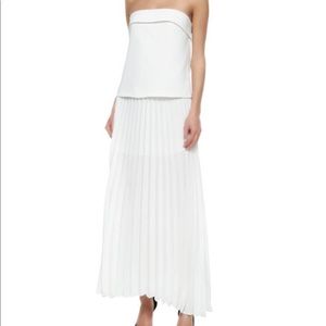 ALC white pleated dress